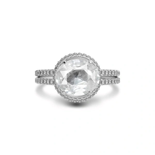 White Sapphire Sterling Silver Ring R11