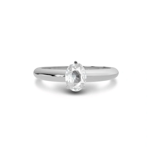 White Sapphire Sterling Silver Ring R13