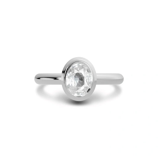White Sapphire Sterling Silver Ring R14