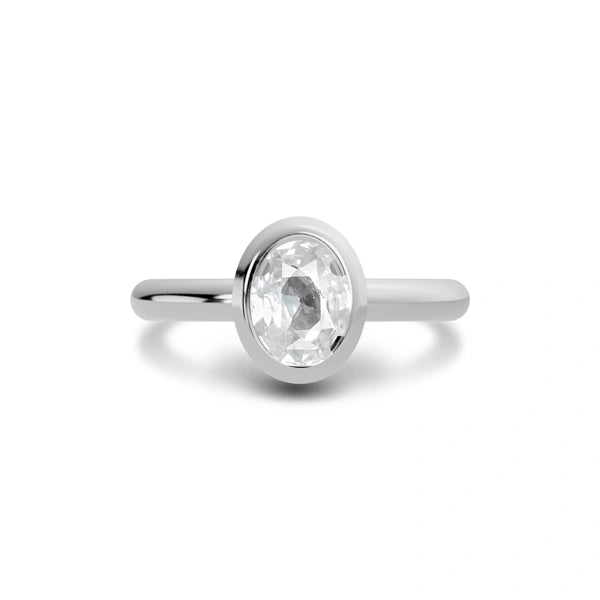 White Sapphire Sterling Silver Ring R14