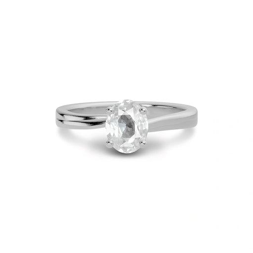 White Sapphire Sterling Silver Ring R16