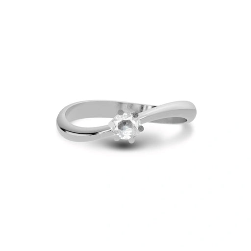 White Sapphire Sterling Silver Ring R17