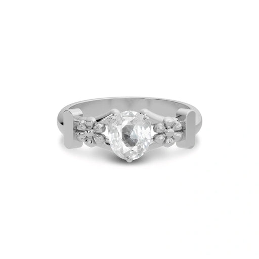 White Sapphire Sterling Silver Ring R18