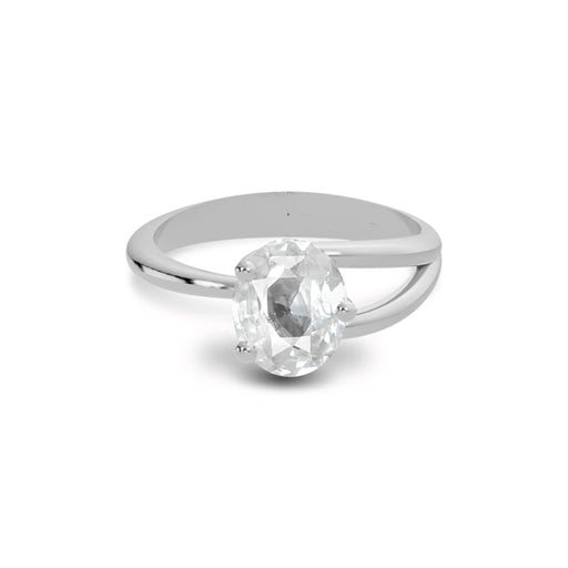White Sapphire Sterling Silver Ring R19
