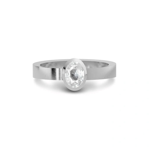 White Sapphire Sterling Silver Ring R23