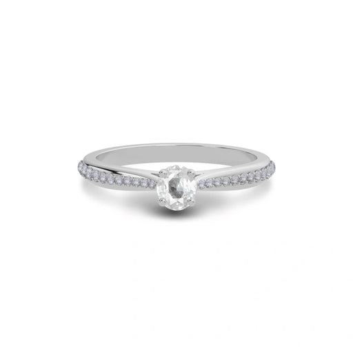 White Sapphire Sterling Silver Ring R25