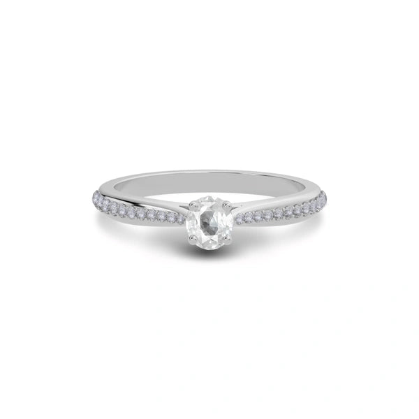 White Sapphire Sterling Silver Ring R25