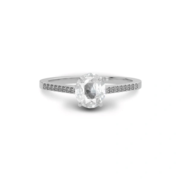 White Sapphire Sterling Silver Ring R28