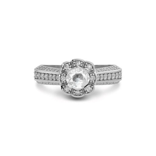 White Sapphire Sterling Silver Ring R30