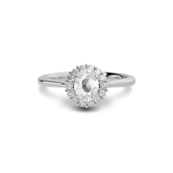 White Sapphire Sterling Silver Ring R35