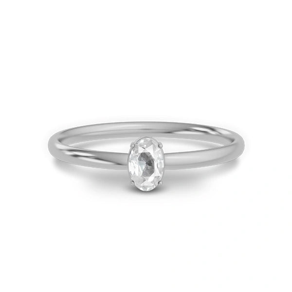 White Sapphire Sterling Silver Ring R39
