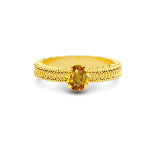 Yellow Sapphire Gold Ring R3