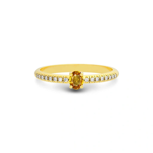 Yellow Sapphire Gold Ring R4