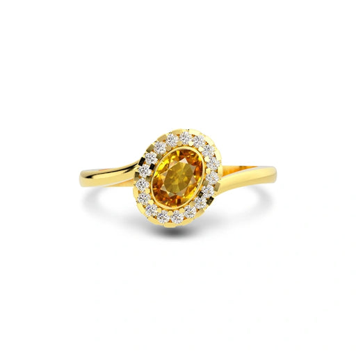 Yellow Sapphire Gold Ring R5