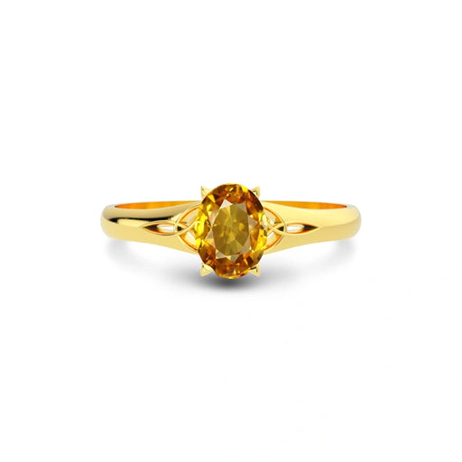 Yellow Sapphire Gold Ring R6