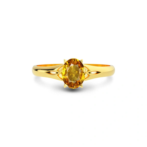 Yellow Sapphire Gold Ring R6