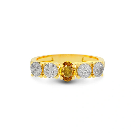 Yellow Sapphire Gold Ring R10