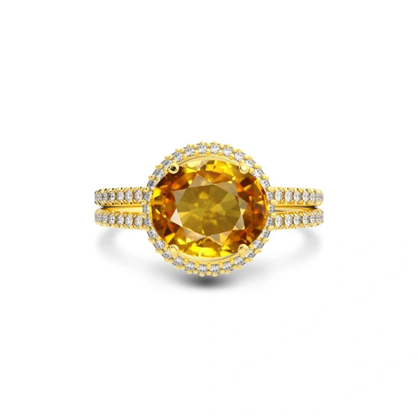 Yellow Sapphire Gold Ring R11