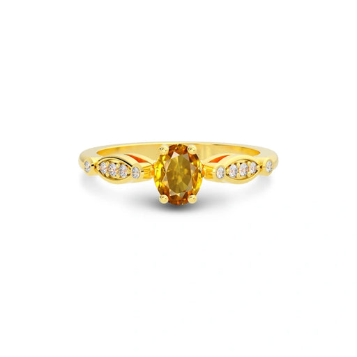 Yellow Sapphire Gold Ring R15
