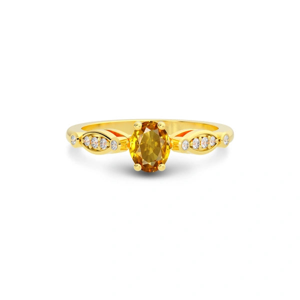 Yellow Sapphire Gold Ring R15