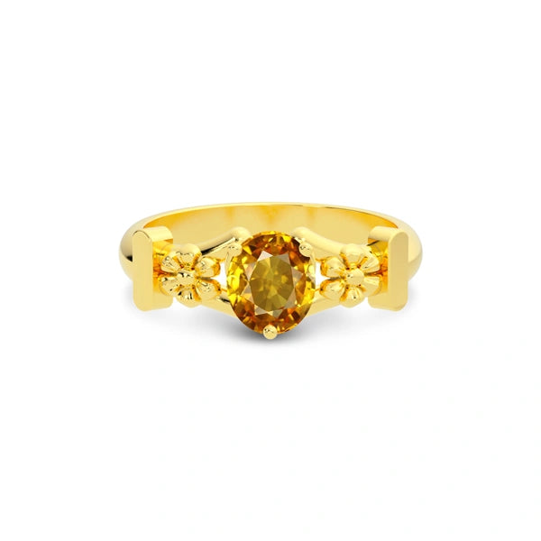 Yellow Sapphire Gold Ring R18