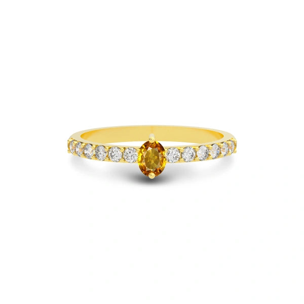 Yellow Sapphire Gold Ring R20