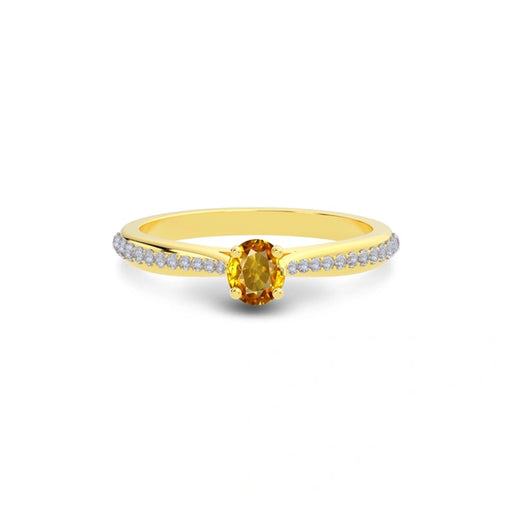 Yellow Sapphire Gold Ring R25
