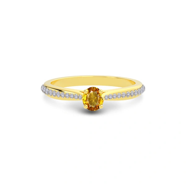 Yellow Sapphire Gold Ring R25