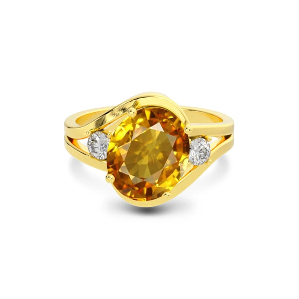 Yellow Sapphire Gold Ring R26