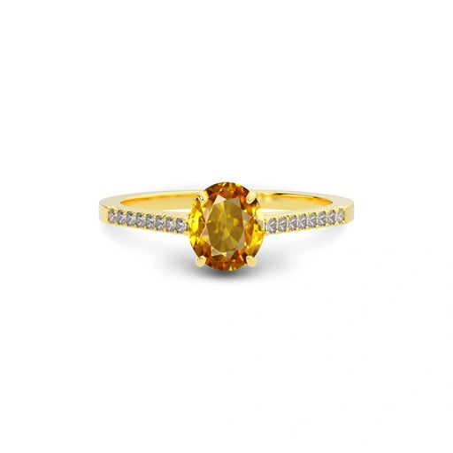 Yellow Sapphire Gold Ring R28