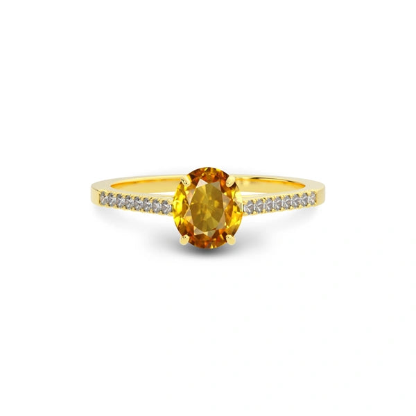 Yellow Sapphire Gold Ring R28