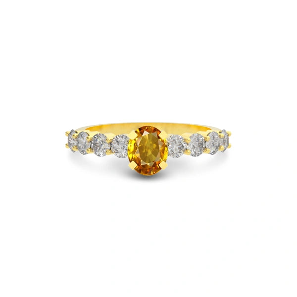 Yellow Sapphire Gold Ring R29