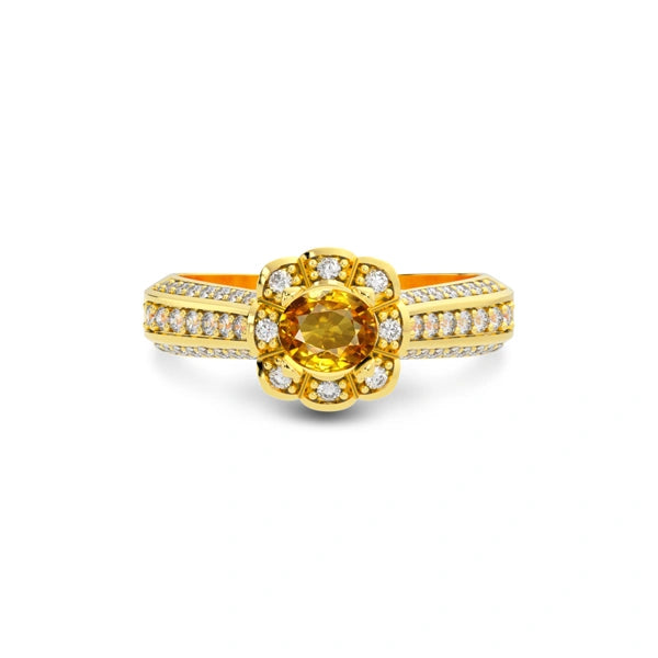 Yellow Sapphire Gold Ring R30
