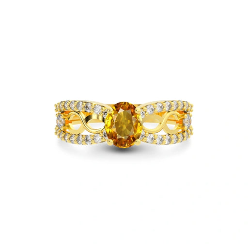 Yellow Sapphire Gold Ring R34