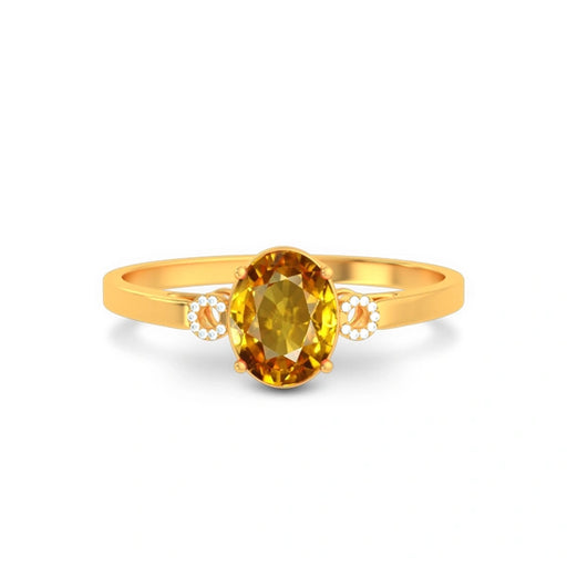 Yellow Sapphire Gold Ring R38