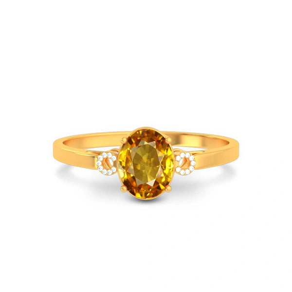 Yellow Sapphire Gold Ring R38