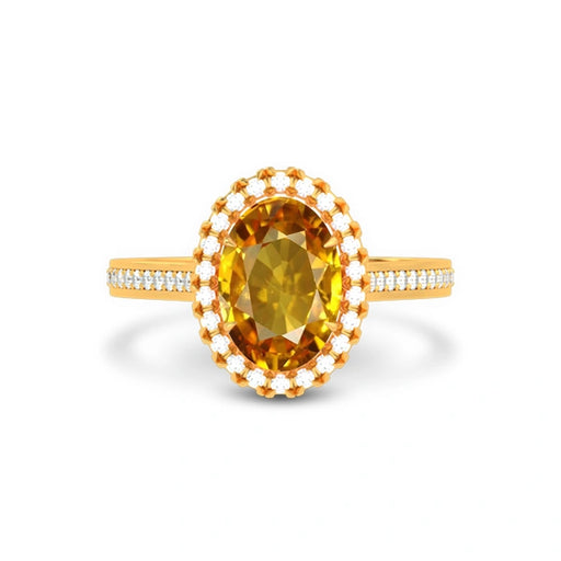 Yellow Sapphire Gold Ring R40