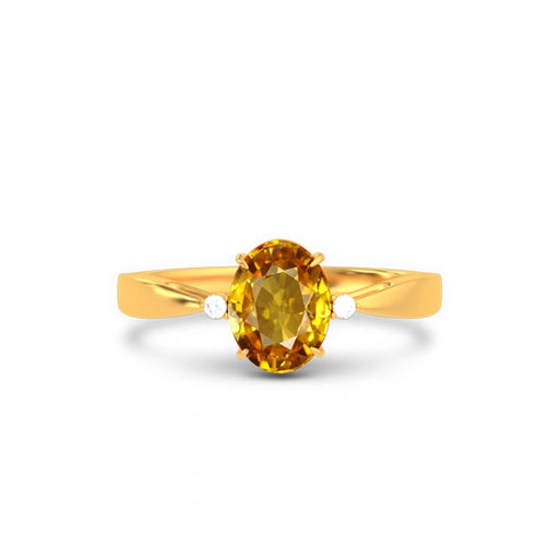 Yellow Sapphire Gold Ring R42