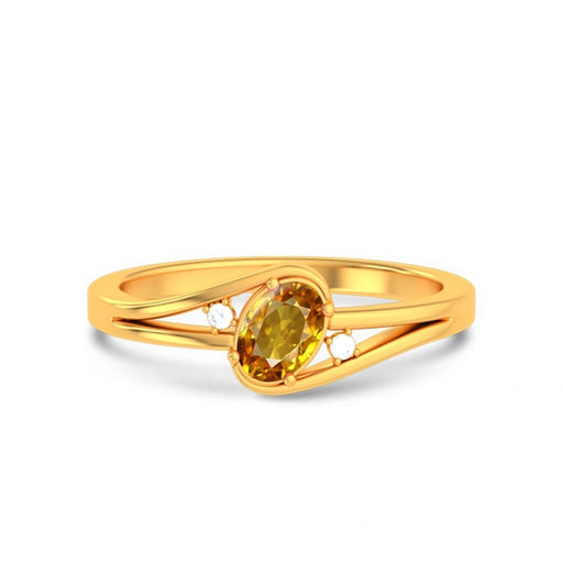 Yellow Sapphire Gold Ring R44