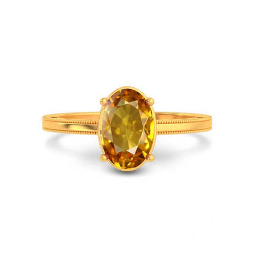 Yellow Sapphire Gold Ring R48
