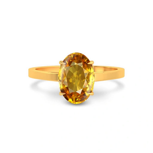 Yellow Sapphire Gold Ring R49
