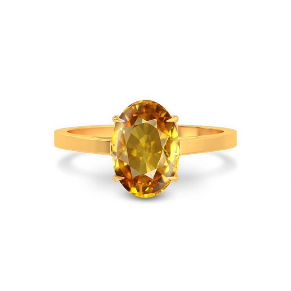 Yellow Sapphire Gold Ring R49