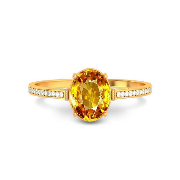 Yellow Sapphire Gold Ring R50