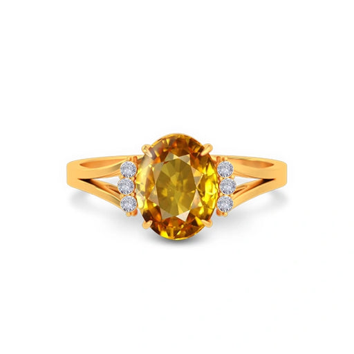 Yellow Sapphire Gold Ring R52