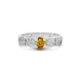 Yellow Sapphire Platinum Ring R10