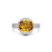 Yellow Sapphire Platinum Ring R11