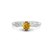 Yellow Sapphire Platinum Ring R15