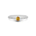 Yellow Sapphire Platinum Ring R20