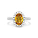 Yellow Sapphire Platinum Ring R40