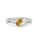 Yellow Sapphire Platinum Ring R44